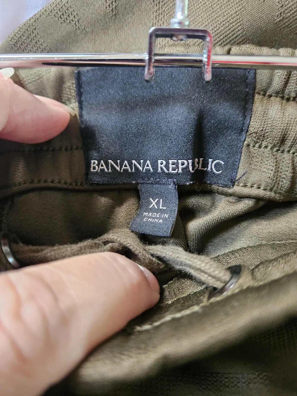 Banana Republic Olive Drawstring Pants